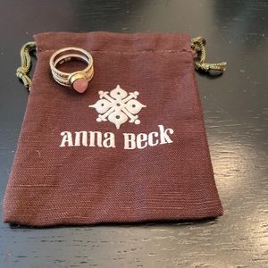 Anna Beck Guava Quartz Double Band Ring